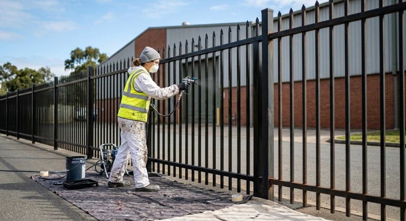 Commercial Fence Painting in Longmont, CO