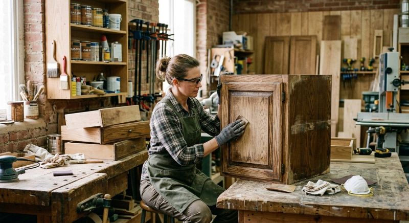 Oak Cabinet Refinishing in Bloomington, IN