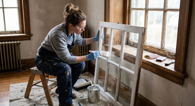 Sash Painting in Waco, TX