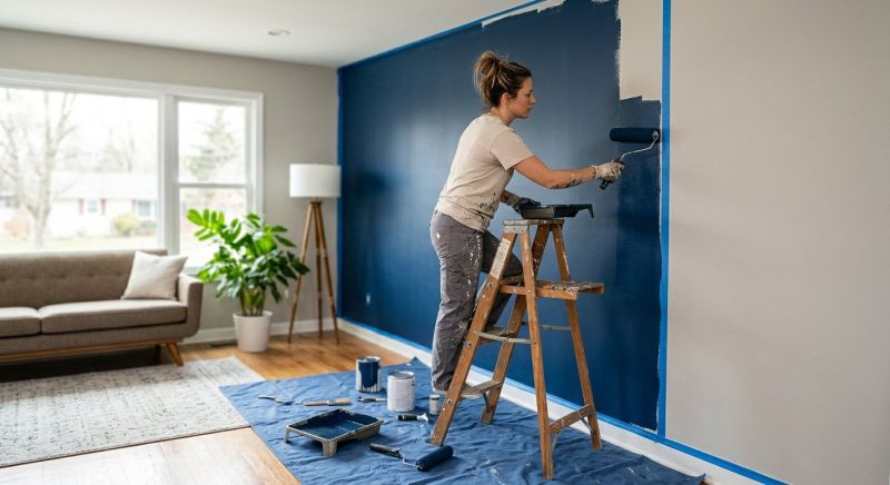 Accent Wall Painting in Kansas City, KS