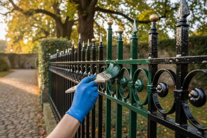 Aluminum Fence Painting in Waco, TX
