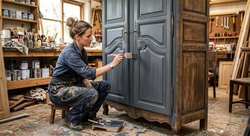 Armoire Painting in Waco, TX