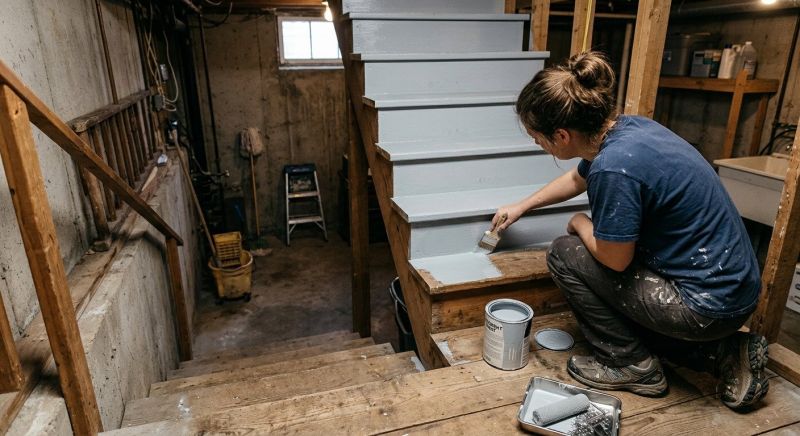 Basement Stairs Painting in Waco, TX