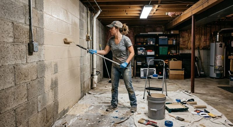 Basement Wall Painting in Waco, TX