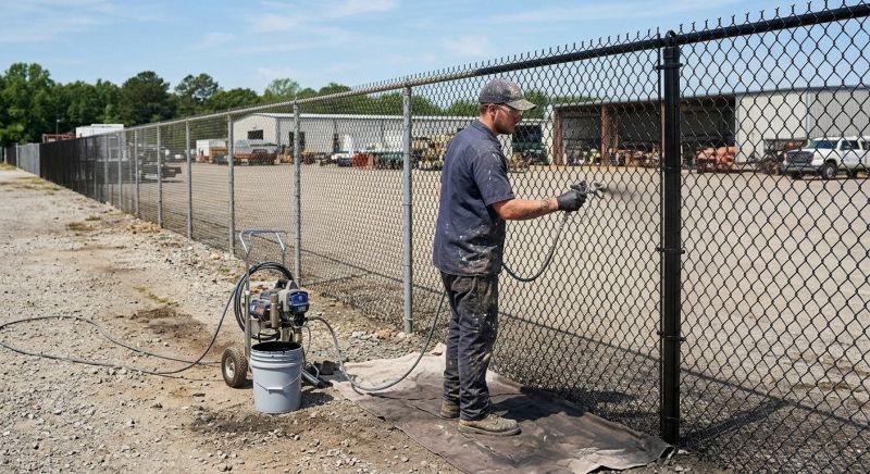 Commercial Fence Painting in Longmont, CO
