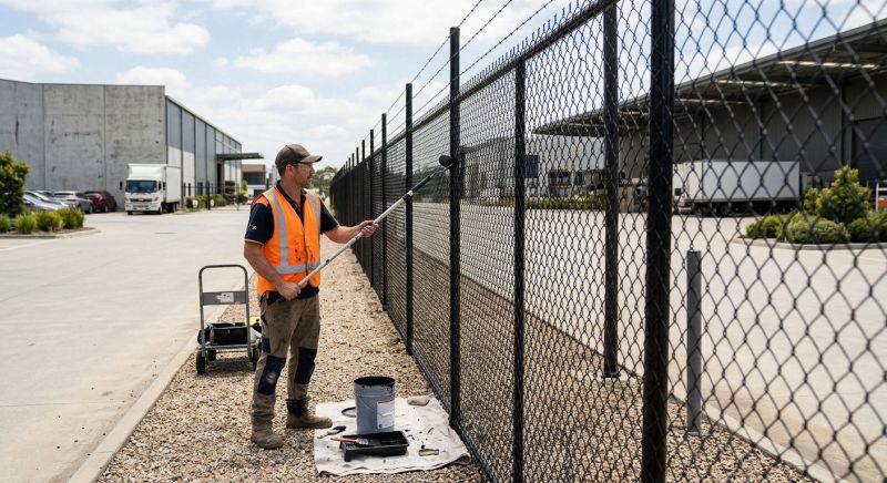 Commercial Fence Painting in Longmont, CO