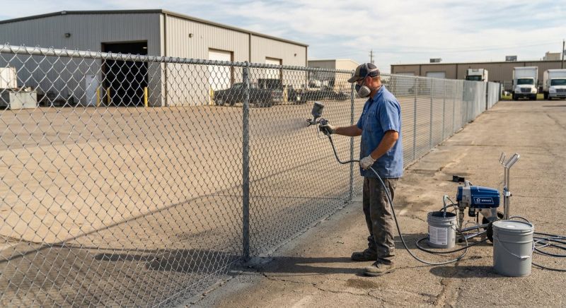 Commercial Fence Painting in Longmont, CO