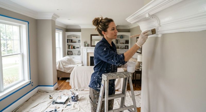 Crown Molding Painting in Waco, TX