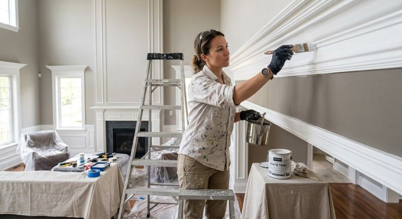 Crown Molding Painting in Wilmington, NC