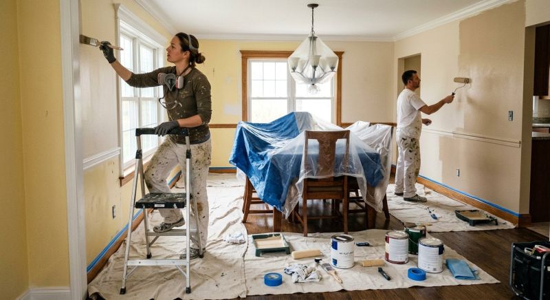 Great Room Painting in Wilmington, NC