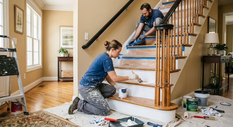 Interior Steps Painting in Wilmington, NC