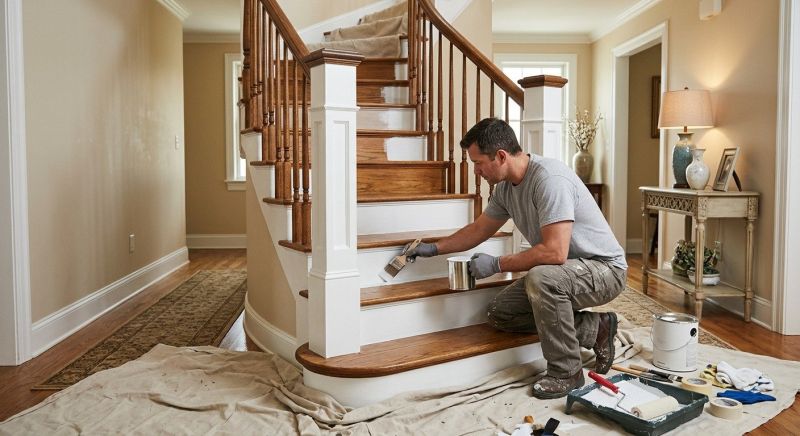 Interior Steps Painting in Wilmington, NC