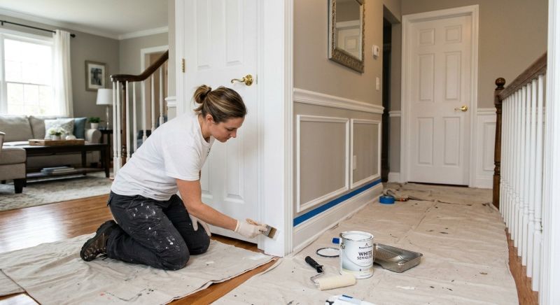 Interior Trim Painting in Waco, TX
