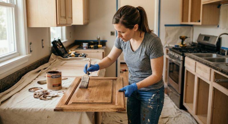 Kitchen Cabinet Staining in Muncie, IN