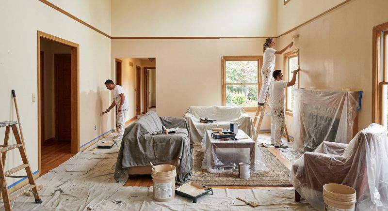 Living Room Painting in Wilmington, NC