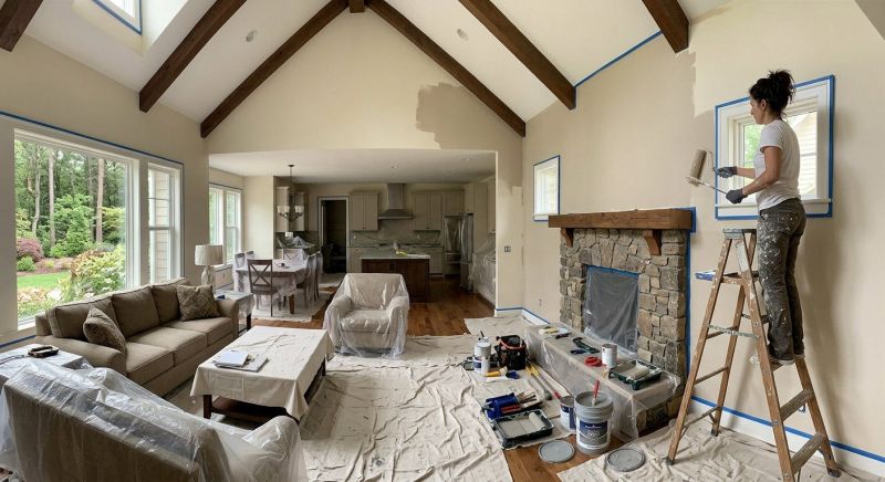 Living Room Painting in Wilmington, NC