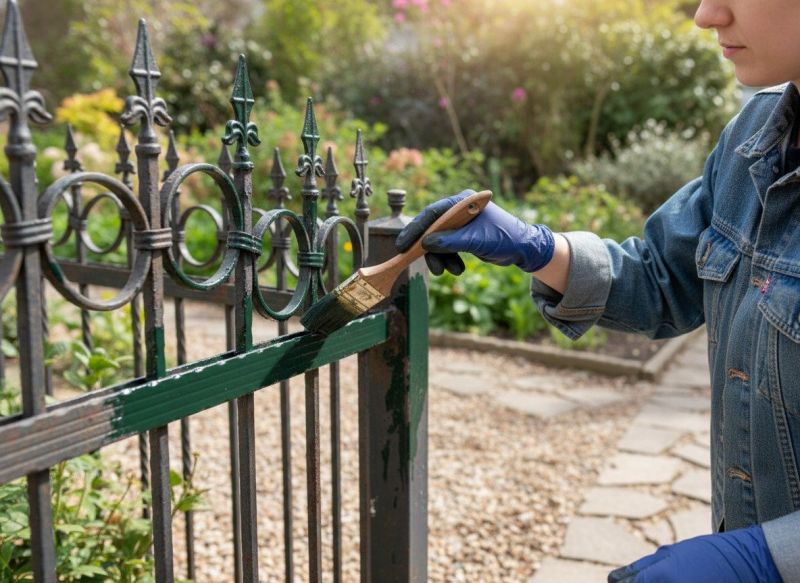 Metal Fence Painting in Waco, TX