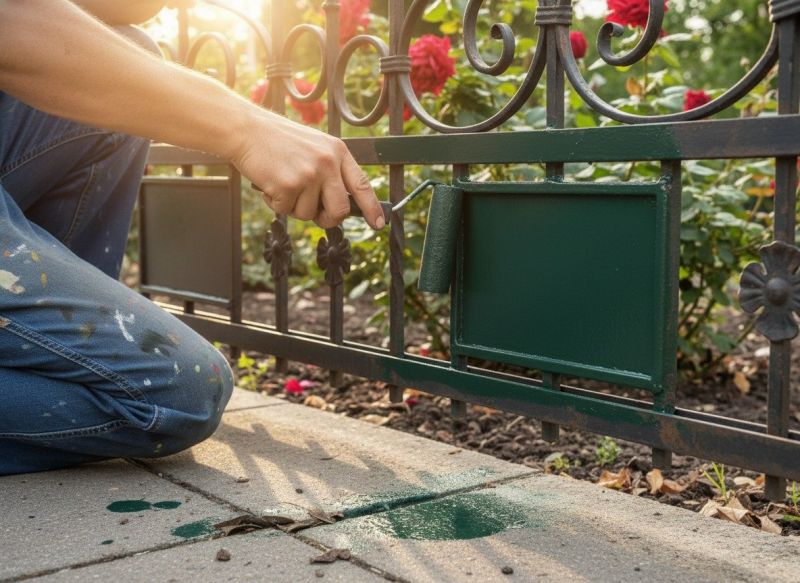 Metal Fence Painting in Waco, TX