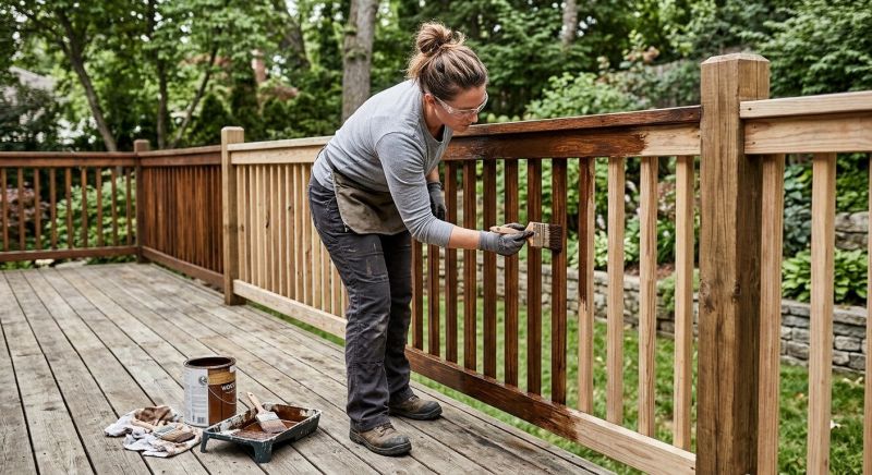 Rail Staining in Waco, TX