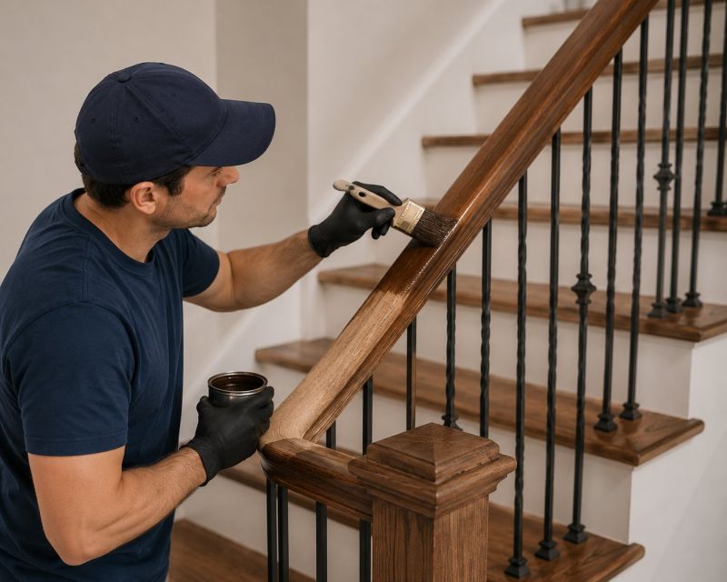 Railing Staining in Waco, TX