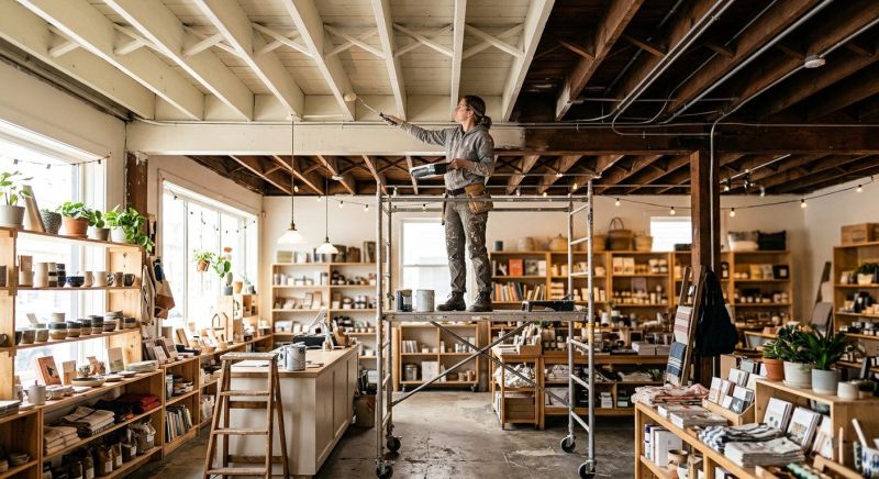 Retail Ceiling Painting in Arvada, CO