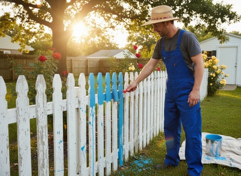 Steel Fence Painting in Waco, TX