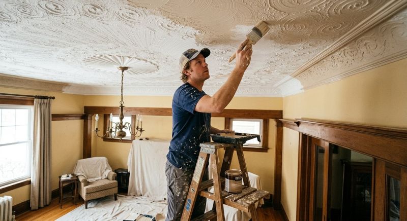 Stucco Ceiling Painting in Waco, TX
