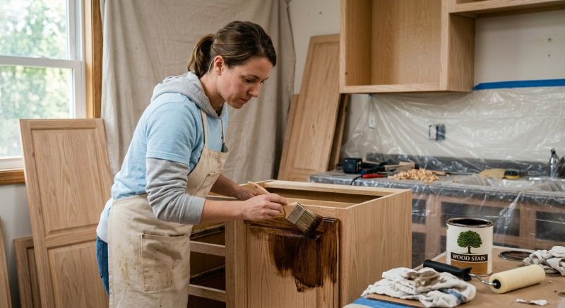 Wood Cabinet Staining in Kokomo, IN